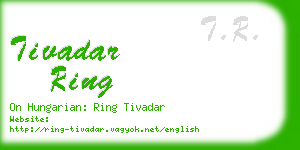 tivadar ring business card